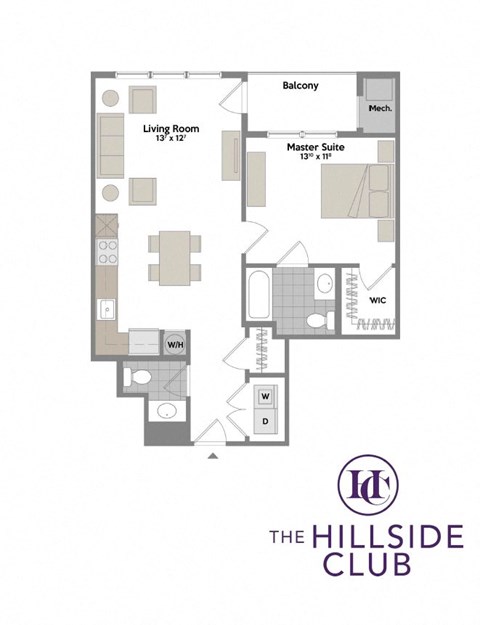 1 bed 1 bath at Hillside Club Apartments, Livingston, NJ, 07039